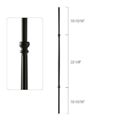 View Larger Image Steel Tube Spindles - 5/8 in. Round Series - Fluted Center (Iron Balusters USA)
